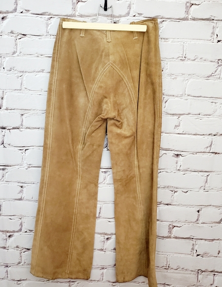 Vintage 1960s Suede Wide Leg Pants - Picture 2 of 9
